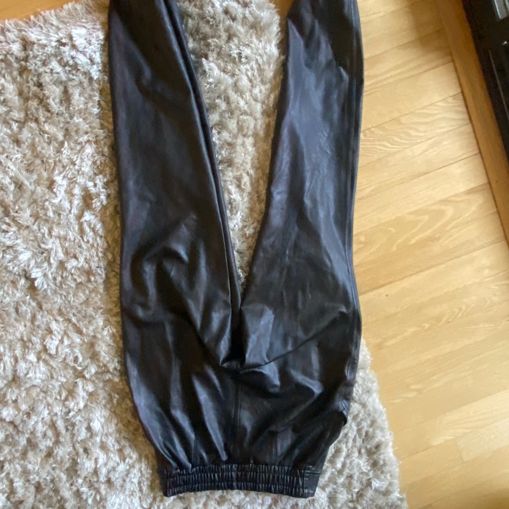Pleather joggers